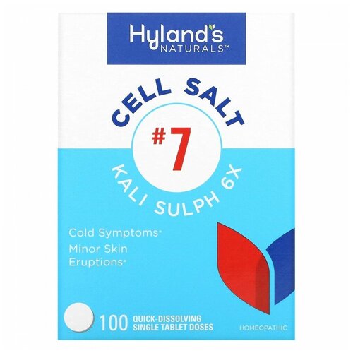 Купить Hyland's, Cell Salt #7, Kali Sulph 6X, 100 Quick-Dissolving Single Tablet