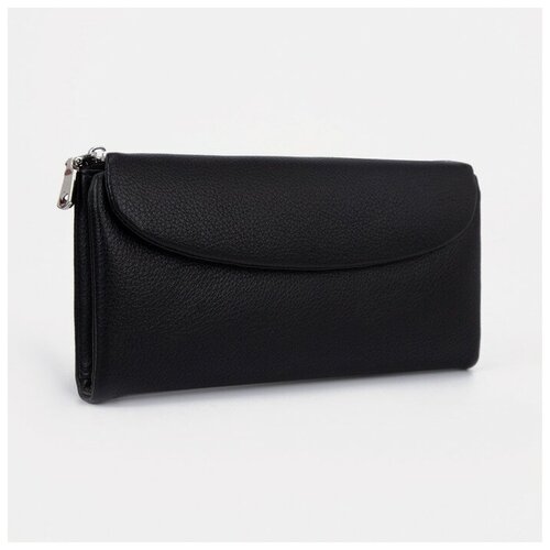 фото Кошелек , на магните, отделение для монет, черный без бренда