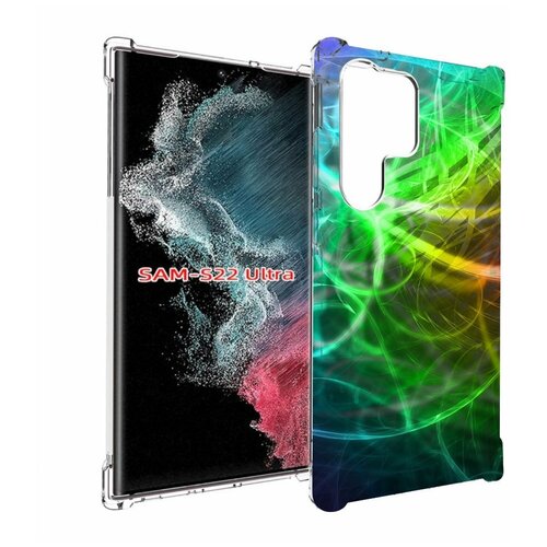 Чехол MyPads разноцветная-абстракция-линиями для Samsung Galaxy S23 Ultra задняя-панель-накладка-бампер