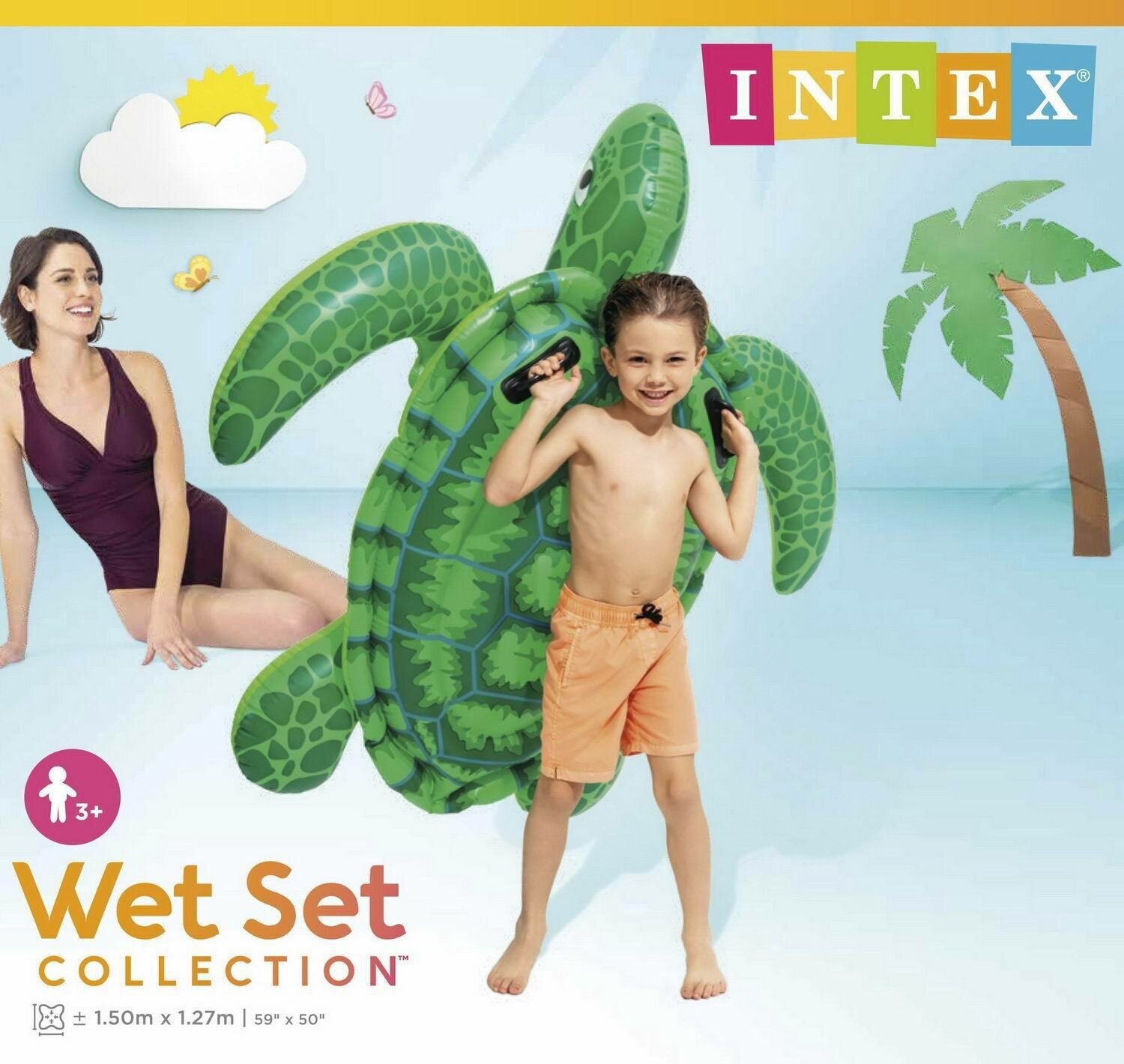 INTEX Надувная игрушка Малая Черепаха 150*127 см 57524