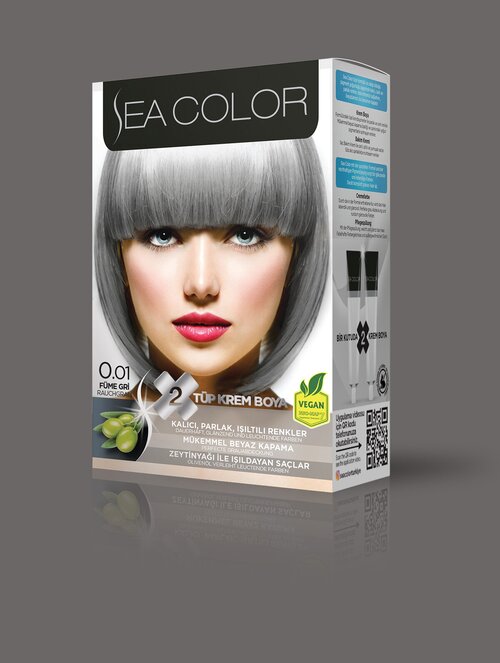 Краска для волос SEA COLOR № 0.01 Дымчато‐пепельный