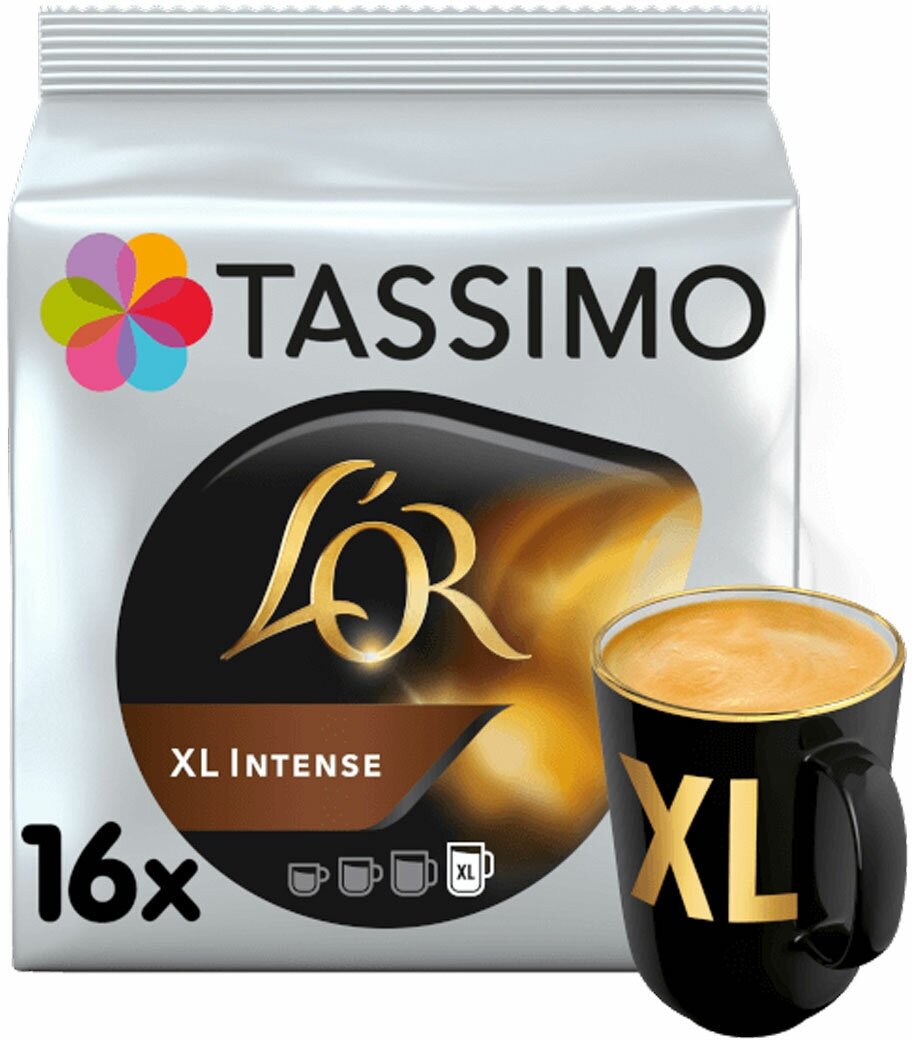 Кофе в капсулах Tassimo L'OR Xl Intense, кофе, цитрус, 16 кап. в уп.
