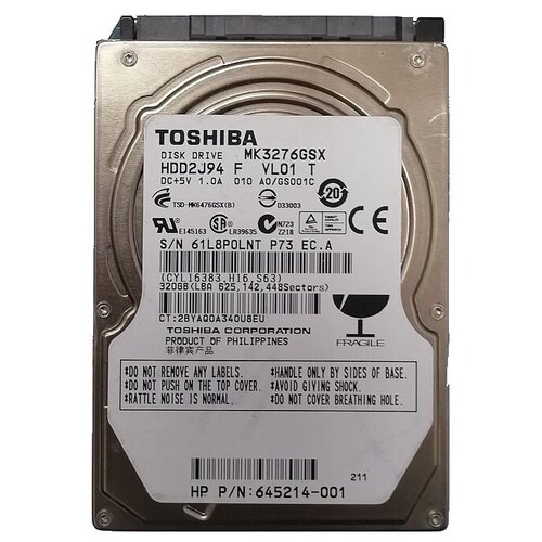 Бу 25 320Gb SATA Toshiba MK3276GSX VL01 95000₽