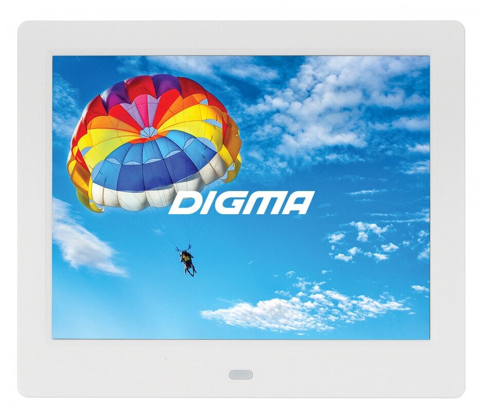 Фоторамка Digma 8" PF-843 IPS 1024x768 белый пластик ПДУ Видео