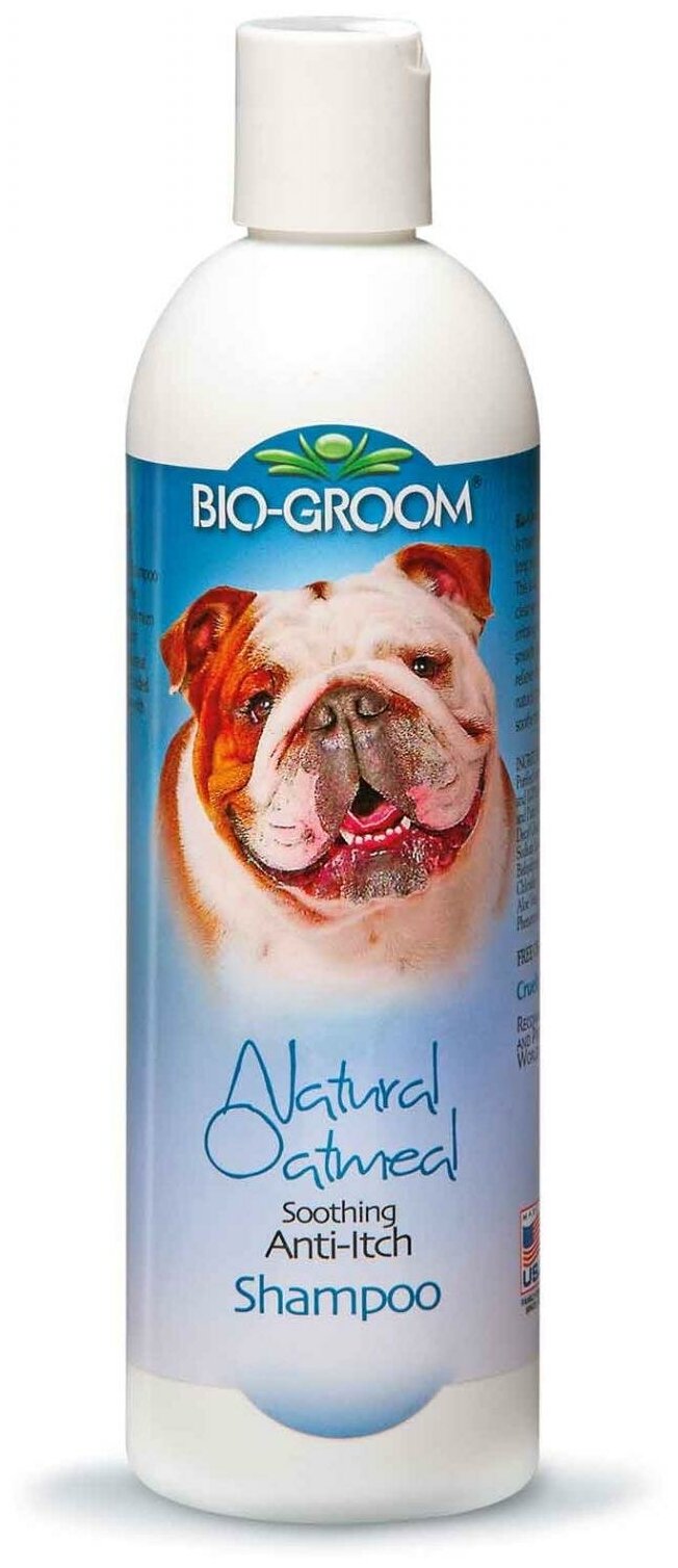Bio-Groom Natural Oatmeal успокаивающий шампунь против зуда и раздражений 355 мл