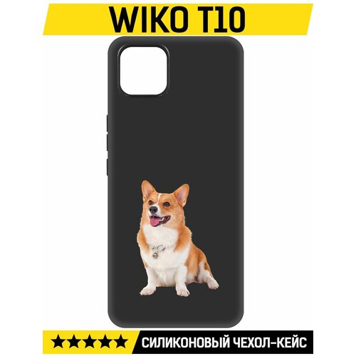 Чехол-накладка Krutoff Soft Case Корги для Wiko T10 черный