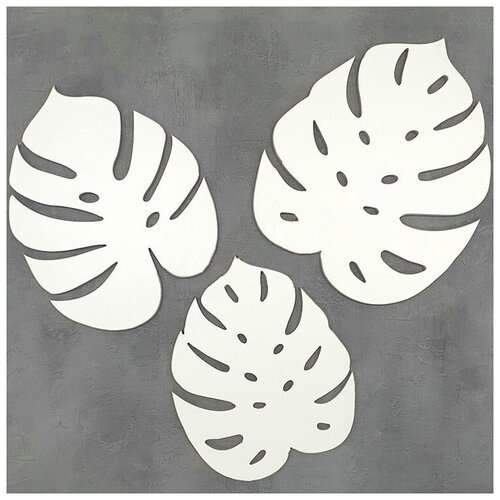 Артборд для смолы/алкогольных чернил Монстера (с ламинацией) большая, 40x33 см., ResinArt