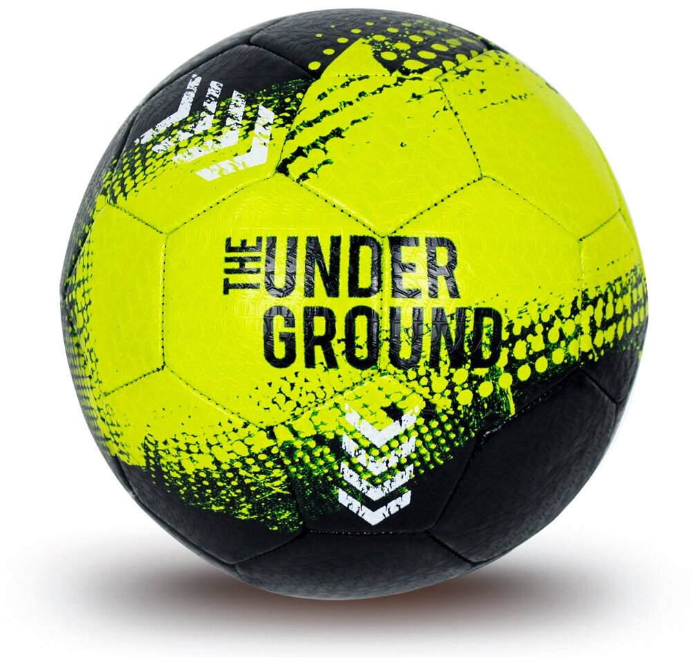 Мяч футбольный INGАME UNDERGROUND, размер 5, черный/желтый