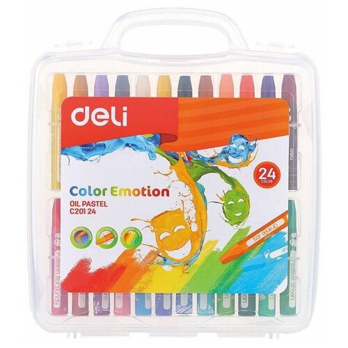 Масляная пастель Deli Color Emotion, шестигранные, 24 цвета, арт. EC20124