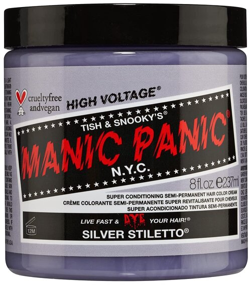 Manic Panic Краситель прямого действия High Voltage, silver stiletto, 237 мл, 270 г