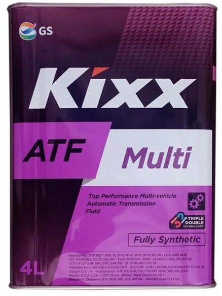 Масло трансмиссионное kixx atf multi plus синтетическое 4 л l251844te1