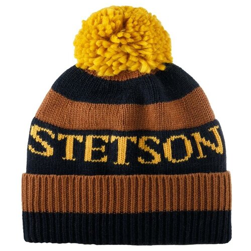 фото Шапка с помпоном stetson 8599380 beanie pompom, размер one