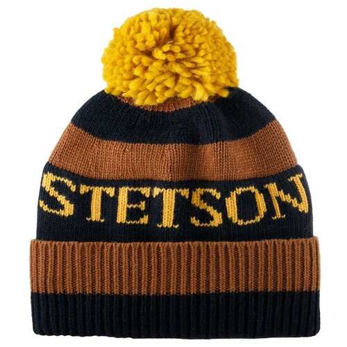 Шапка бини STETSON, размер OneSize, синий