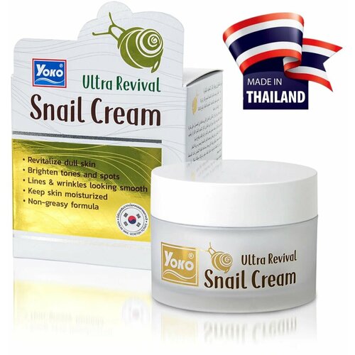 Крем для лица с улиточным муцином 25 мл YOKO ULTRA REVIVAL SNAIL CREAM 25g