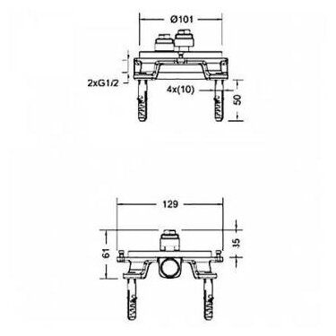 Коннектор для напольного смесителя Bravat D9102N-ENG - фотография № 2