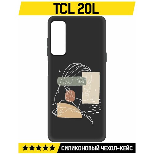 Чехол-накладка Krutoff Soft Case Уверенность для TCL 20L черный чехол накладка krutoff soft case уверенность для tcl 306 черный