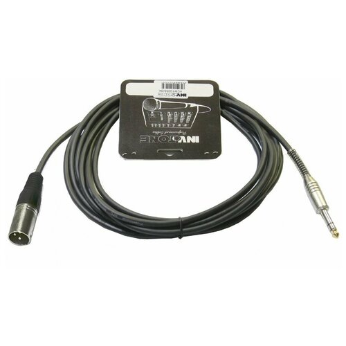 Invotone ACM1010S/BK микрофонный кабель XLR папа-Jack stereo 10 м