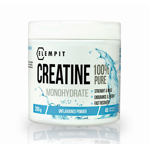 фото Креатин микронизированный elempit creatine monohydrate 200 гр., без вкуса