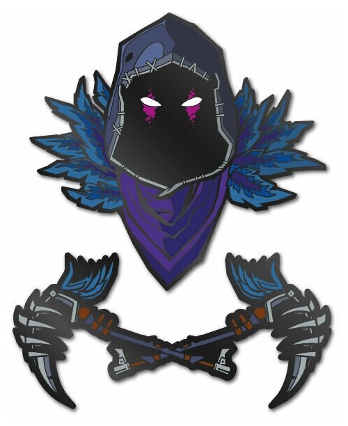 Значок Pin Kings Fortnite 1.3 Skull Trooper - набор из 2 шт Бука - фото №3