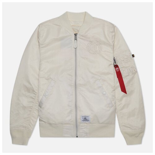 Мужская куртка бомбер Alpha Industries L-2B Bloodchit Gen II Flight белый, Размер M