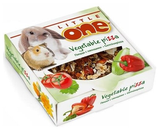 LITTLE ONE Пицца с овощами. Лакомство - игрушка для всех видов грызунов 55г