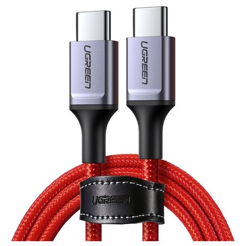 Кабель UGreen US294 USB Type-C - USB Type-C, 1 м, 1 шт., красный usb c to usb type c cable usbc pd fast charger cord usb c type c cable for samsung galaxy s10 s20 note 9 macbook ipad