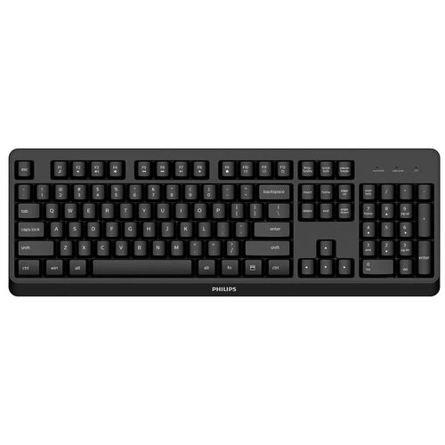 Philips Клавиатура Беспроводная Клавиатура SPK6307BL 24GHz 104 клав русская заводская раскладка чёрный Чёрный 251100₽