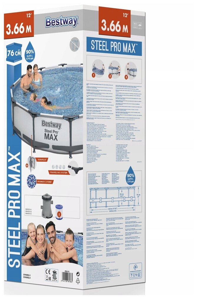 Бассейн каркасный Bestway Steel Pro Max Pools 305х76см +насос - фотография № 20