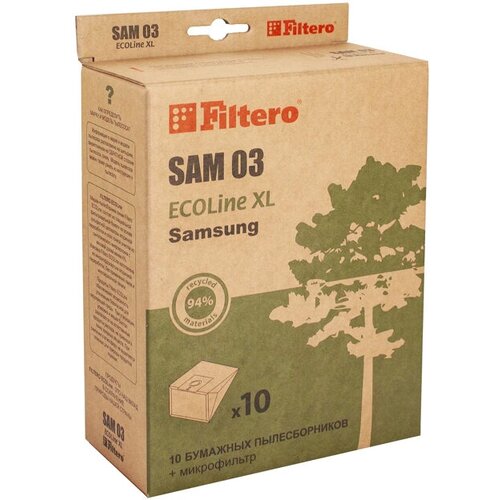 пылесборники filtero ecoline xl sam03 10 фильтр Пылесборники FILTERO ECOLine XL SAM03 (10+фильтр)