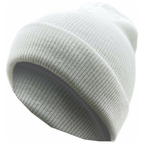 Шапка вязаная длинная Skully Board Soft Knitted Hat white