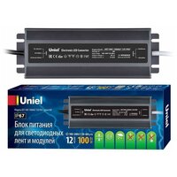 Блок питания Uniel 12V 100W IP67 8,3A UET-VAF-100A67 12V IP67 UL-00007576