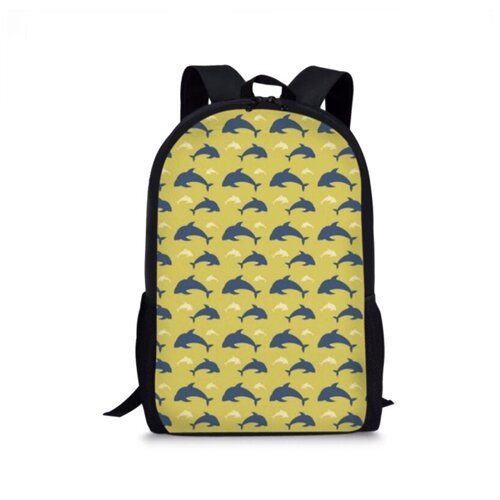 фото Рюкзак туристический/городской "дельфины", желтый urm