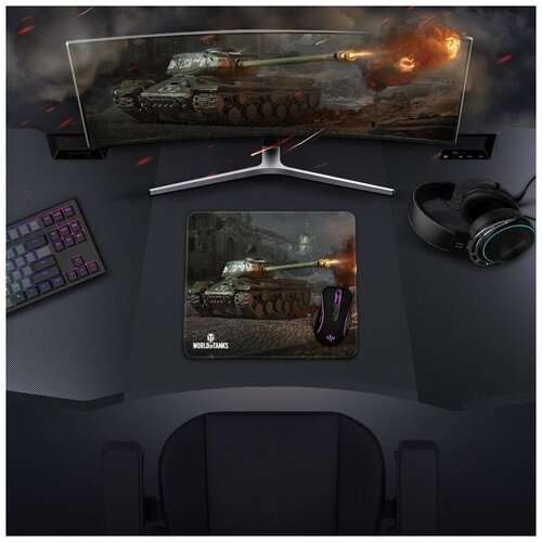 Коврик для мыши World of Tanks (L) рисунок, ткань, 500х420х3мм [fwgmpwttis222s00l] коврик для мыши world of tanks xl рисунок ткань 900х420х3мм [fwgmpwtkrsk22s0xl]