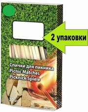 Спички "Для пикника" 85 мм (2x30 шт). Простой и безопасный розжиг для туристических походов, выездов на барбекю, дачного отдыха, охоты и рыбалки