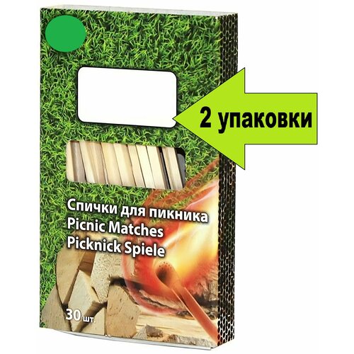 спички для пикника 85 мм 3x30 шт простой и безопасный розжиг для туристических походов выездов на барбекю дачного отдыха охоты и рыбалки Спички Для пикника 85 мм (2x30 шт). Простой и безопасный розжиг для туристических походов, выездов на барбекю, дачного отдыха, охоты и рыбалки