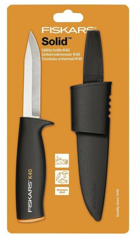 Нож универсальный Fiskars Solid K40 100мм, 1001622 - фотография № 9