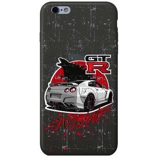 Силиконовый чехол Mcover для Apple iPhone 6 с рисунком Машина Nissan GTR Skyline силиконовый чехол с защитой камеры mcover на apple iphone 13 с рисунком машина nissan gtr skyline