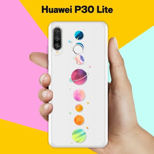 Силиконовый чехол Планеты на Huawei P30 Lite силиконовый чехол планеты на huawei p30 lite