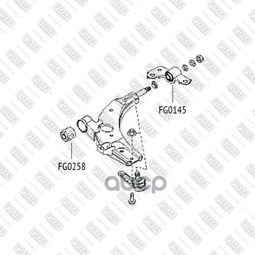 С/блок FIXAR FG0258 KIA Spectra 04- / сайлентблок переднего рычага передний