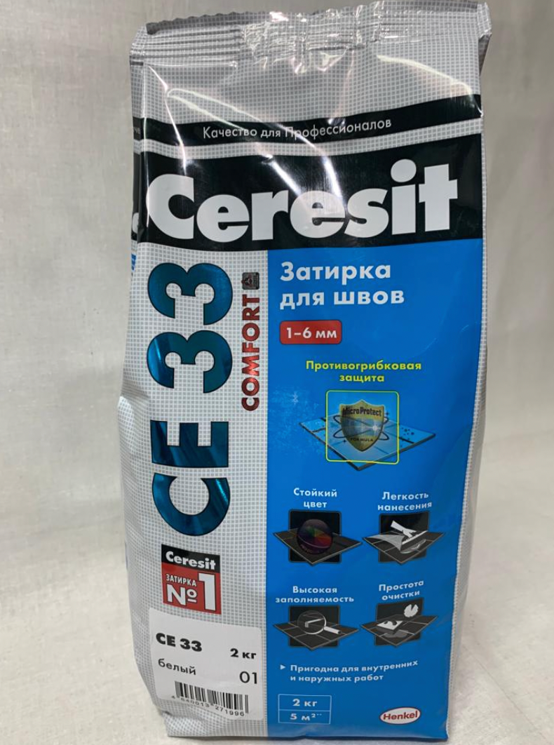 Затирка для швов Ceresit CE33 Comfort