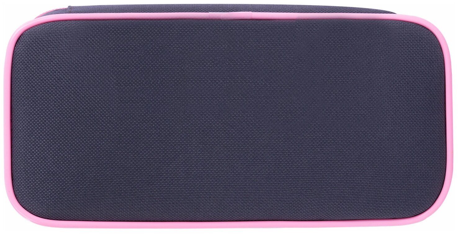 Пенал-косметичка, 1 отделение, 2 кармана, серо-розовый Brauberg - фото №2