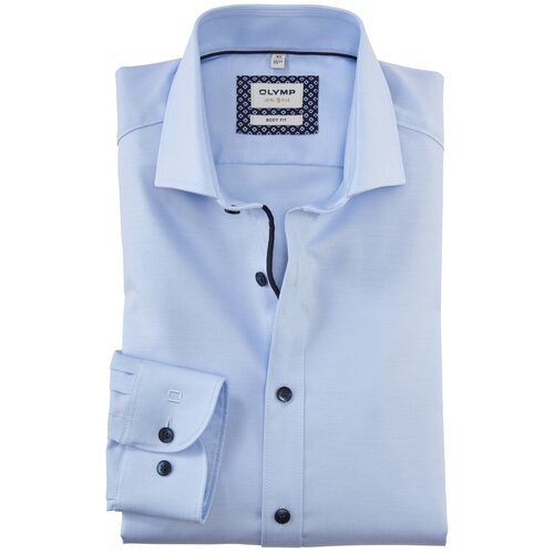 фото Рубашка мужская olymp level five body fit голубая арт. 07306412 разм.45