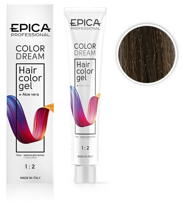 EPICA PROFESSIONAL Colordream Гель-краска 8.7 светло-русый шоколадный, 100 мл.