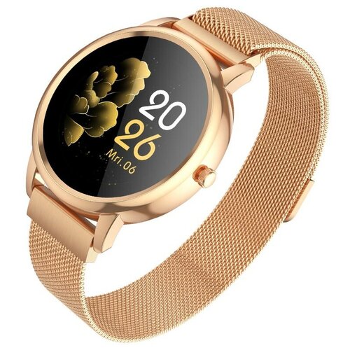 Smart Watch круглые SMART WATERPROOF спортивные /Умные Часы Блютуз с беспроводной зарядкой/ Розовое золото