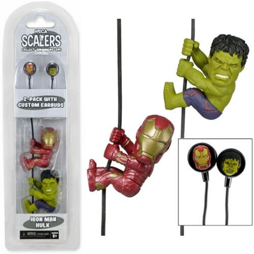 Наушники NECA Avengers Age of Ultron Hulk and Iron Man в комплекте с держателями проводов 200000₽
