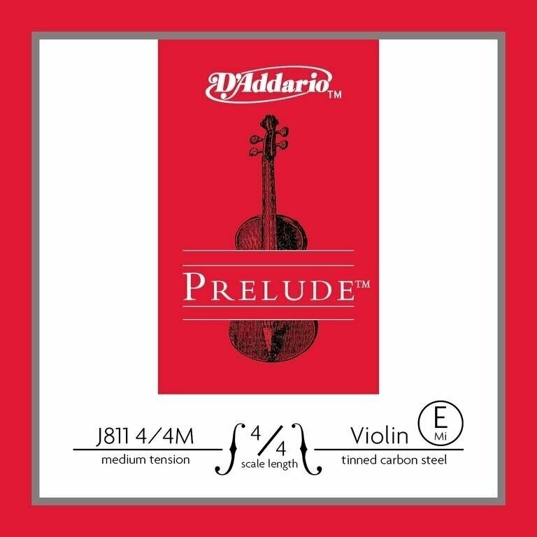 J811-4/4M Струна скрипичная Е (МИ) PRELUDE, среднего натяжения, D'Addario