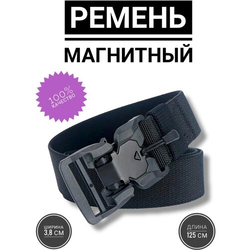 фото Ремень текстиль, для мужчин, размер 2, длина 125 см., черный toptopshop