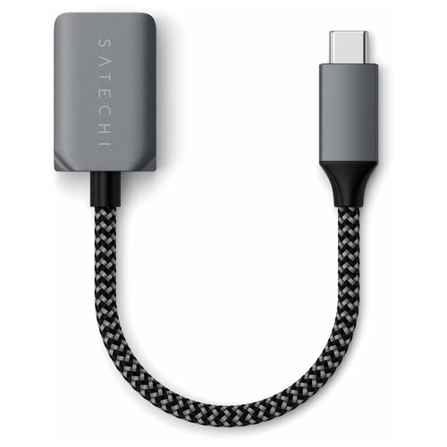 Кабель-адаптер Satechi USB-C to USB 3.0. Цвет серый космос. кабель адаптер satechi usb c to usb 3 0 цвет серый космос