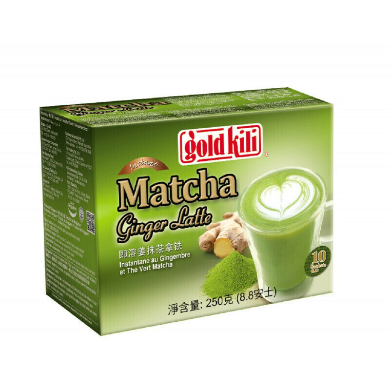 Чай в пакетиках Чай Gold Kili Имбирный напиток латте Матча, быстрорастворимый, 10саше/ув