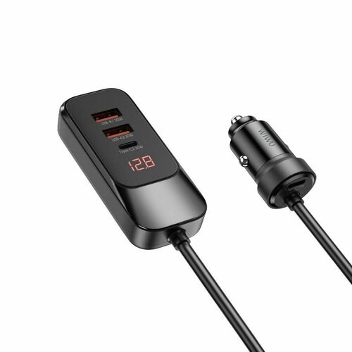 зарядное устройство автомобильное xiaomi bhr6814gl 67w car charger usb a type c Многопортовое автомобильное зарядное устройство WiWU 120W PD + QC WI-QC015